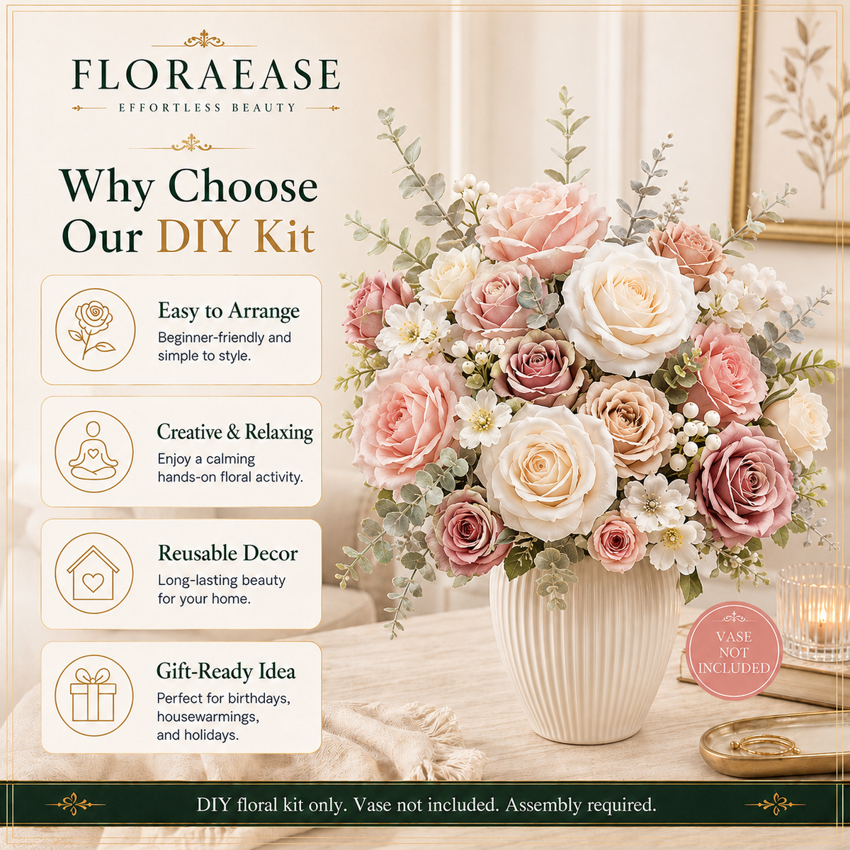 DIY Faux Floral Arrangement Kit – Style 29 | Home & Wedding Decor