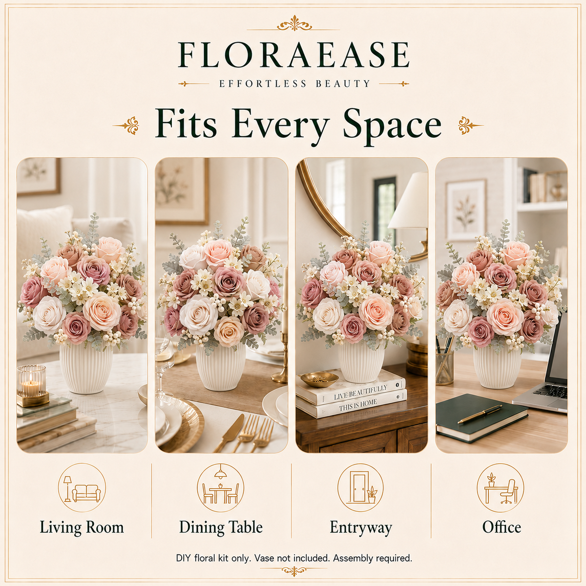 DIY Faux Floral Arrangement Kit – Style 29 | Home & Wedding Decor
