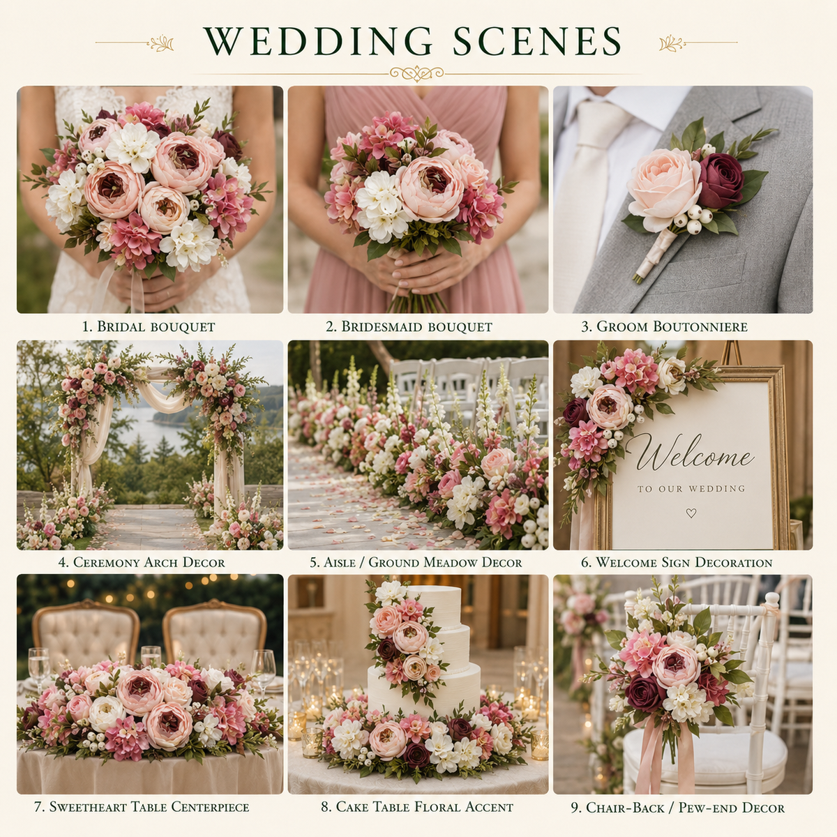 DIY Faux Floral Arrangement Kit – Style 12 | Home & Wedding Decor