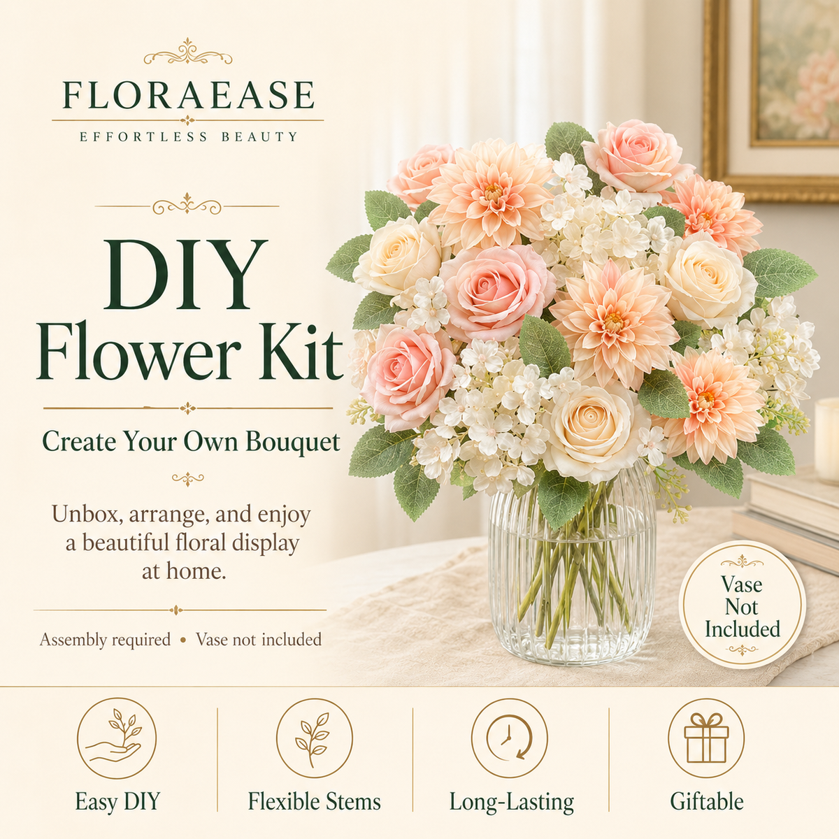 DIY Faux Floral Arrangement Kit – Style 10 | Home & Wedding Decor