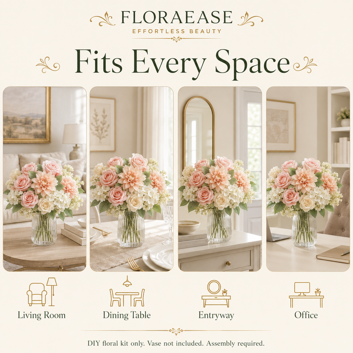 DIY Faux Floral Arrangement Kit – Style 10 | Home & Wedding Decor