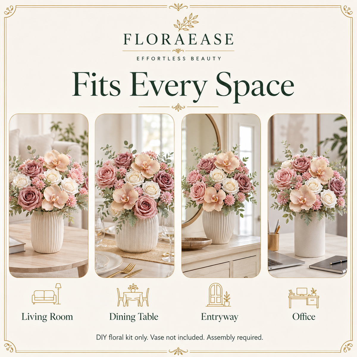 DIY Faux Floral Arrangement Kit – Style 16 | Home & Wedding Decor