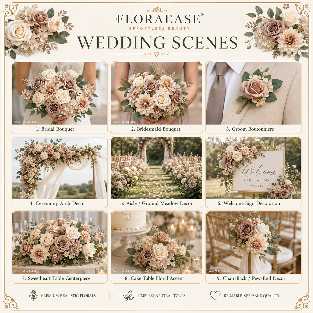 DIY Faux Floral Arrangement Kit – Style 17 | Home & Wedding Decor