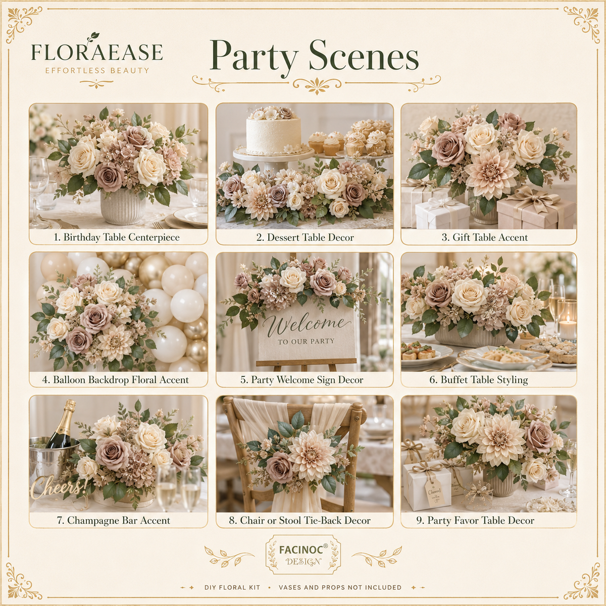 DIY Faux Floral Arrangement Kit – Style 17 | Home & Wedding Decor