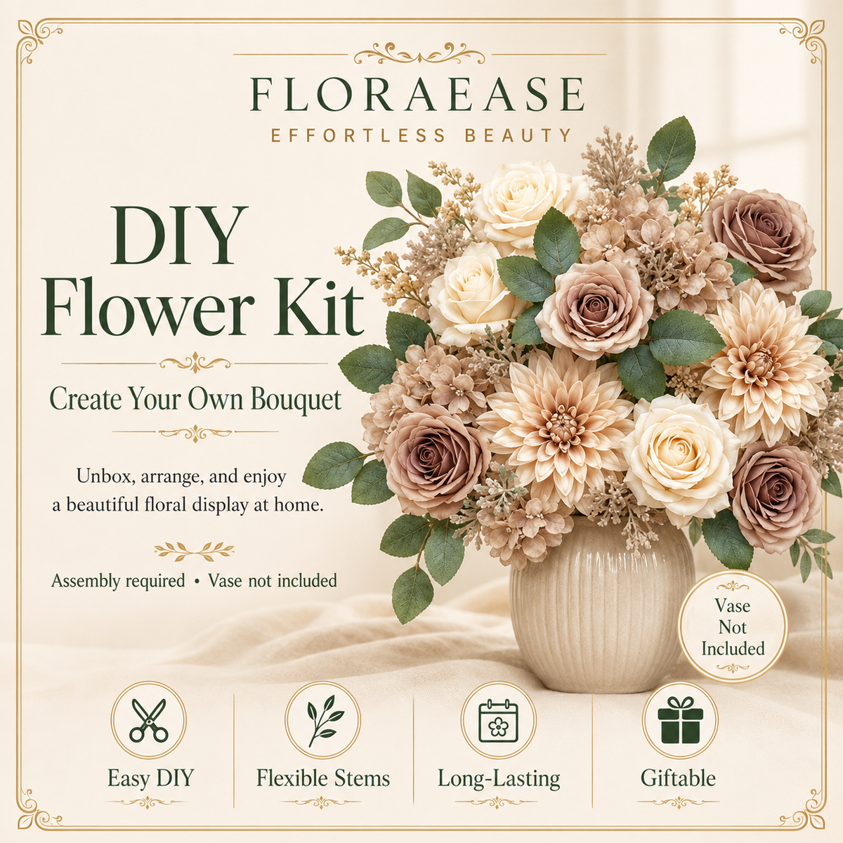 DIY Faux Floral Arrangement Kit – Style 17 | Home & Wedding Decor