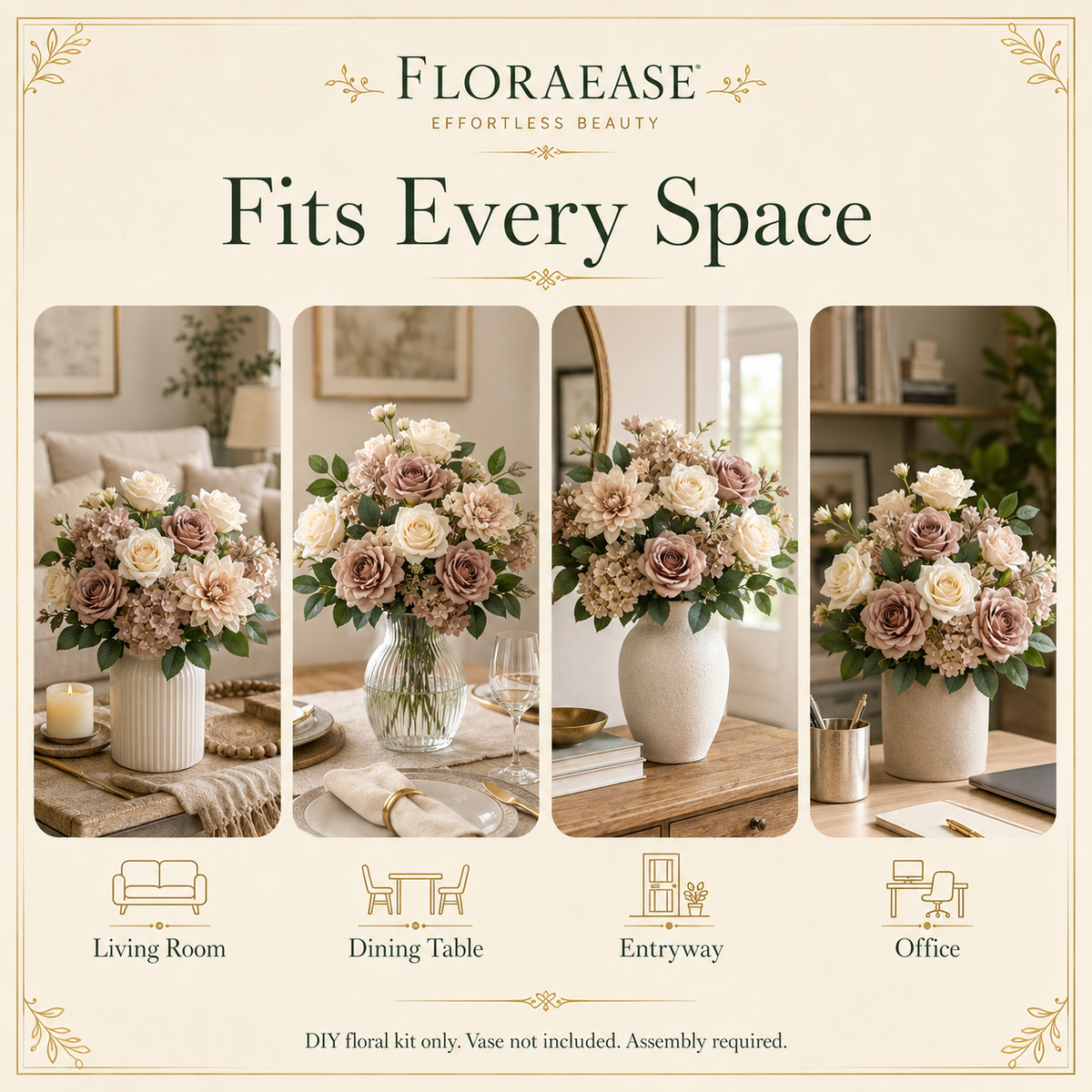 DIY Faux Floral Arrangement Kit – Style 17 | Home & Wedding Decor