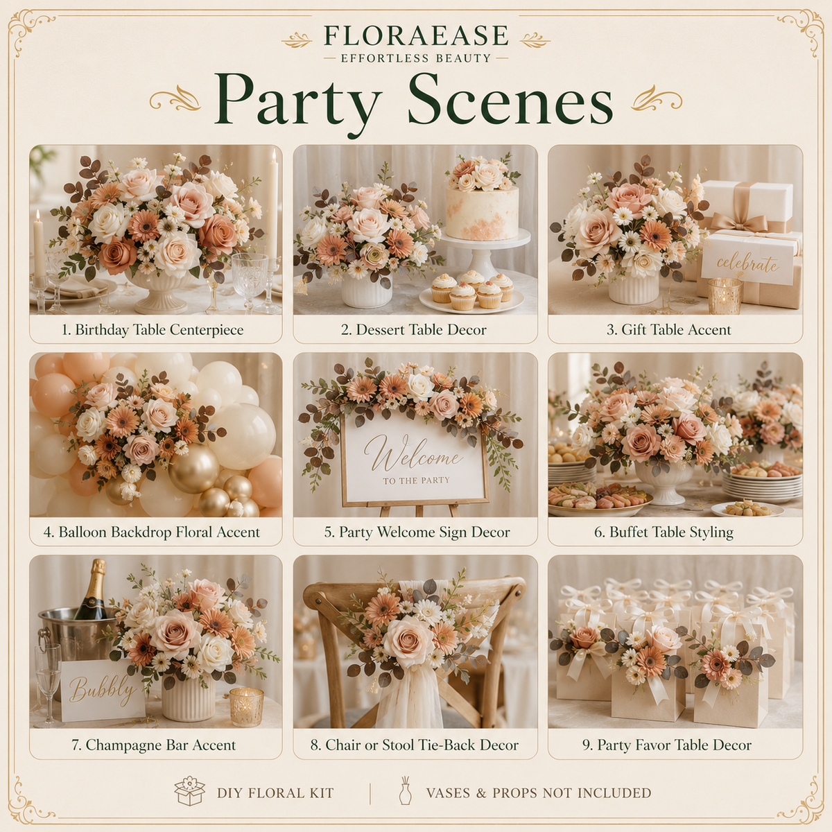 DIY Faux Floral Arrangement Kit – Style 18 | Home & Wedding Decor