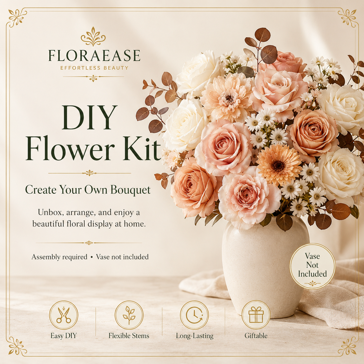 DIY Faux Floral Arrangement Kit – Style 18 | Home & Wedding Decor
