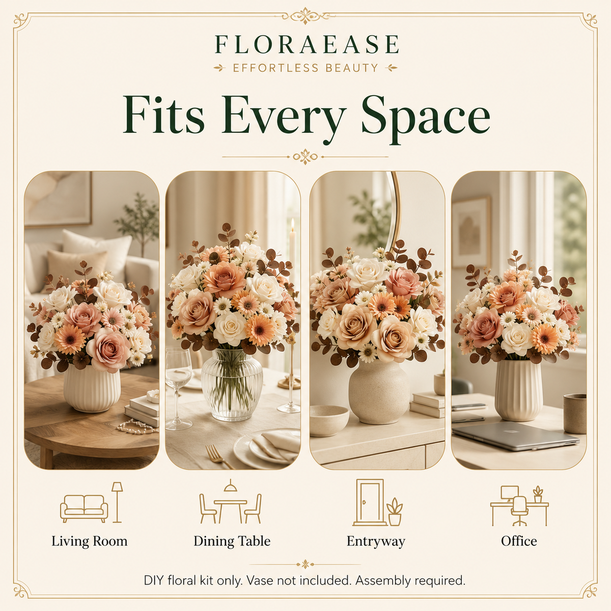 DIY Faux Floral Arrangement Kit – Style 18 | Home & Wedding Decor