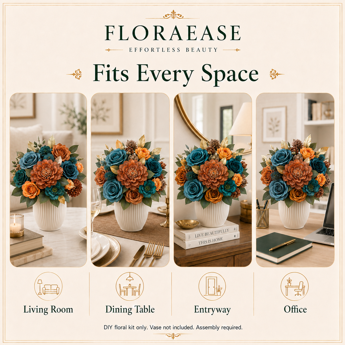 DIY Faux Floral Arrangement Kit – Style 21 | Home & Wedding Decor