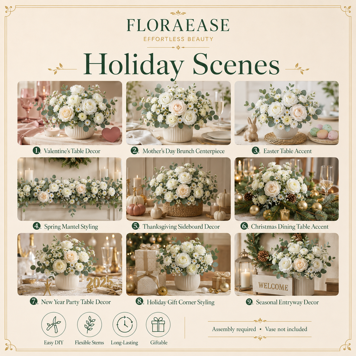 DIY Faux Floral Arrangement Kit – Style 23 | Home & Wedding Decor