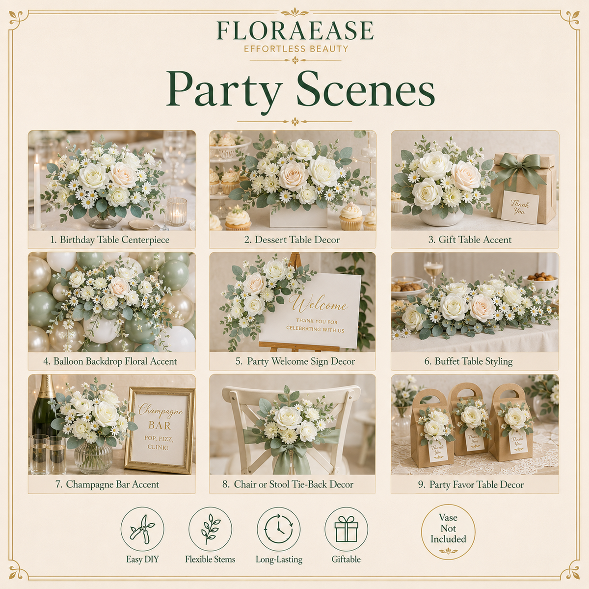 DIY Faux Floral Arrangement Kit – Style 23 | Home & Wedding Decor