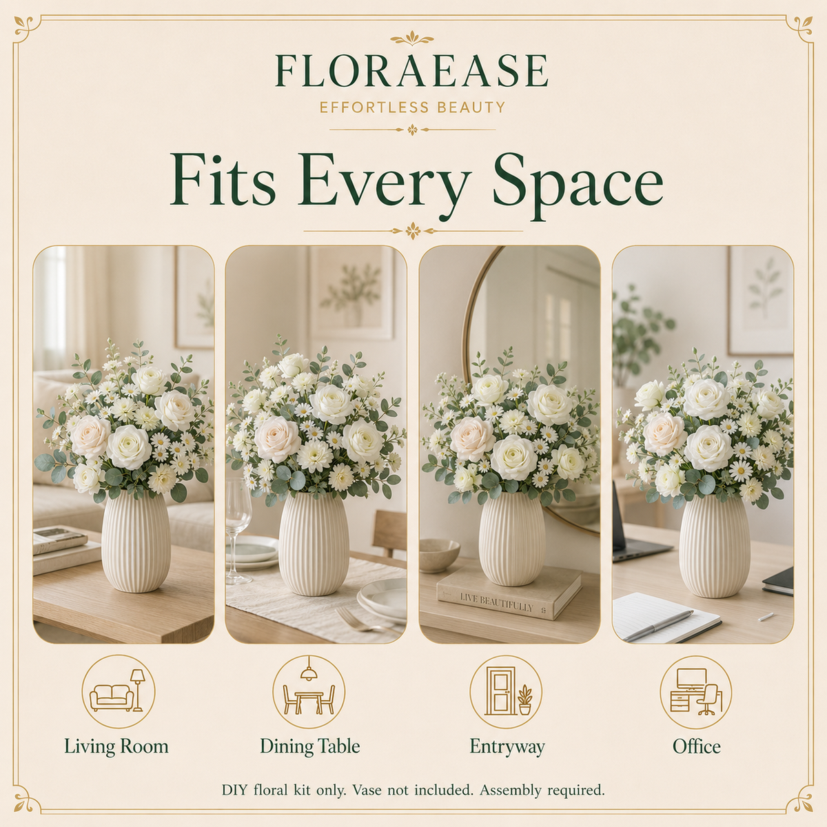 DIY Faux Floral Arrangement Kit – Style 23 | Home & Wedding Decor
