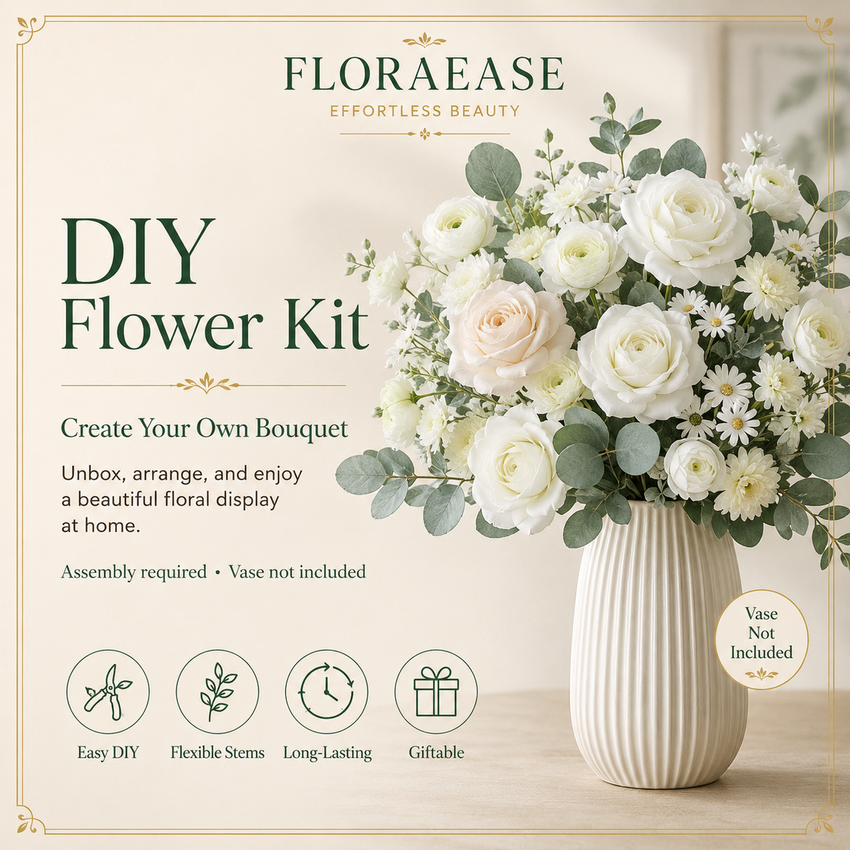 DIY Faux Floral Arrangement Kit – Style 23 | Home & Wedding Decor