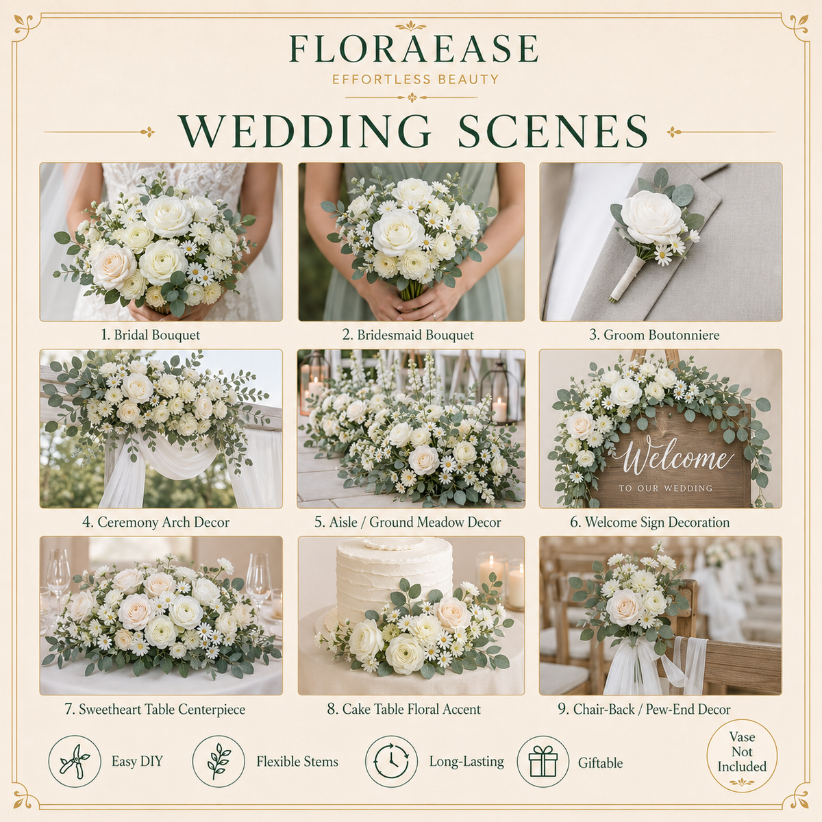 DIY Faux Floral Arrangement Kit – Style 23 | Home & Wedding Decor
