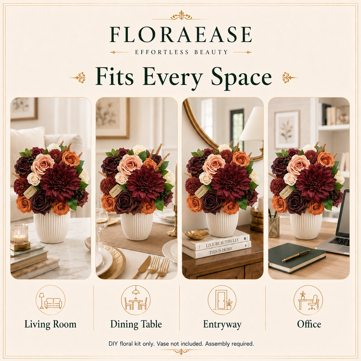 DIY Faux Floral Arrangement Kit – Style 27 | Home & Wedding Decor