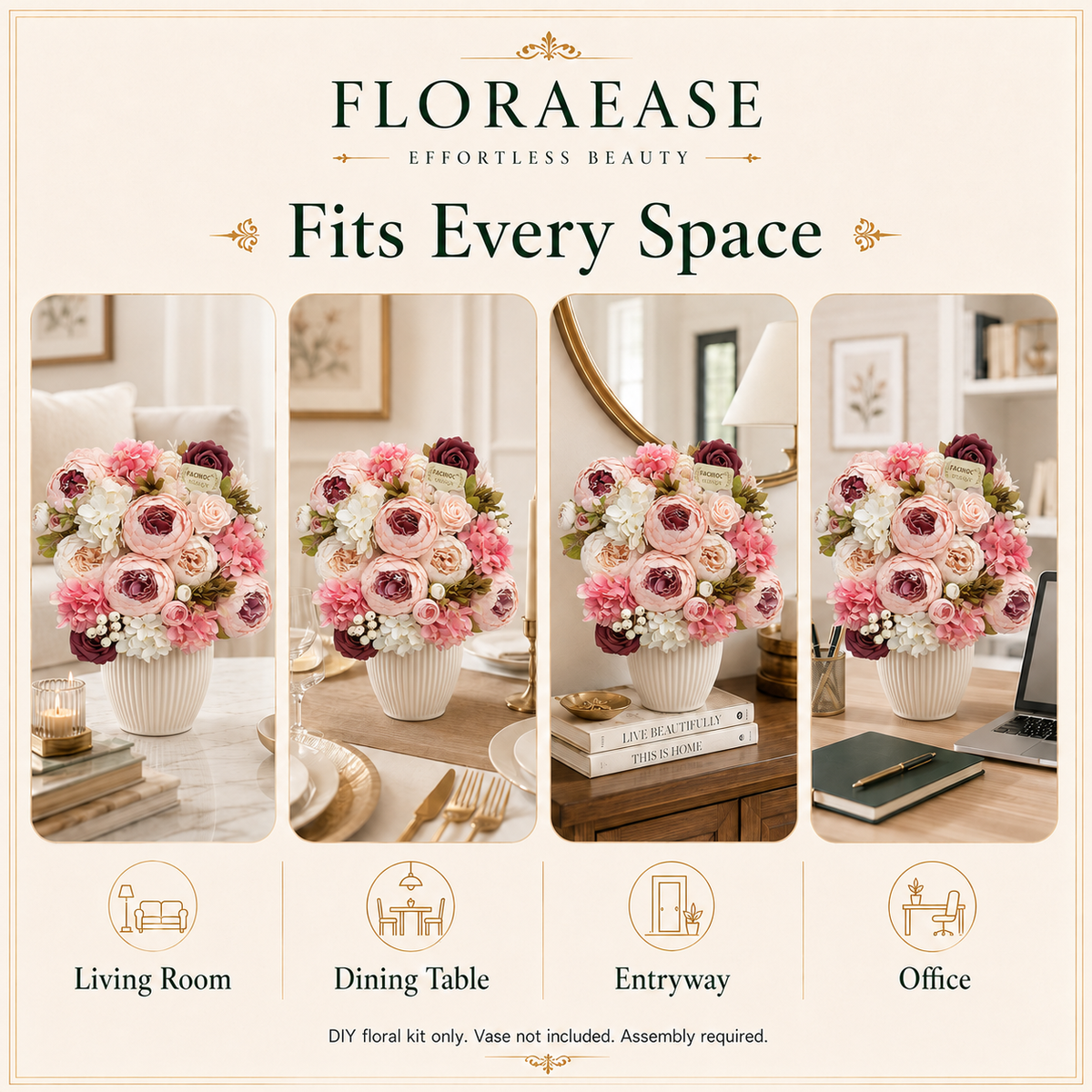 DIY Faux Floral Arrangement Kit – Style 12 | Home & Wedding Decor