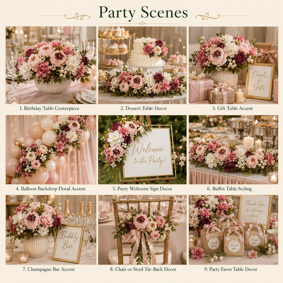 DIY Faux Floral Arrangement Kit – Style 12 | Home & Wedding Decor