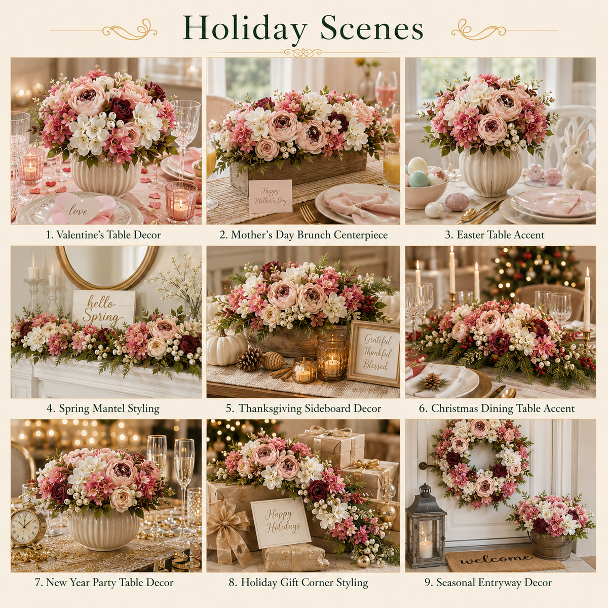 DIY Faux Floral Arrangement Kit – Style 12 | Home & Wedding Decor